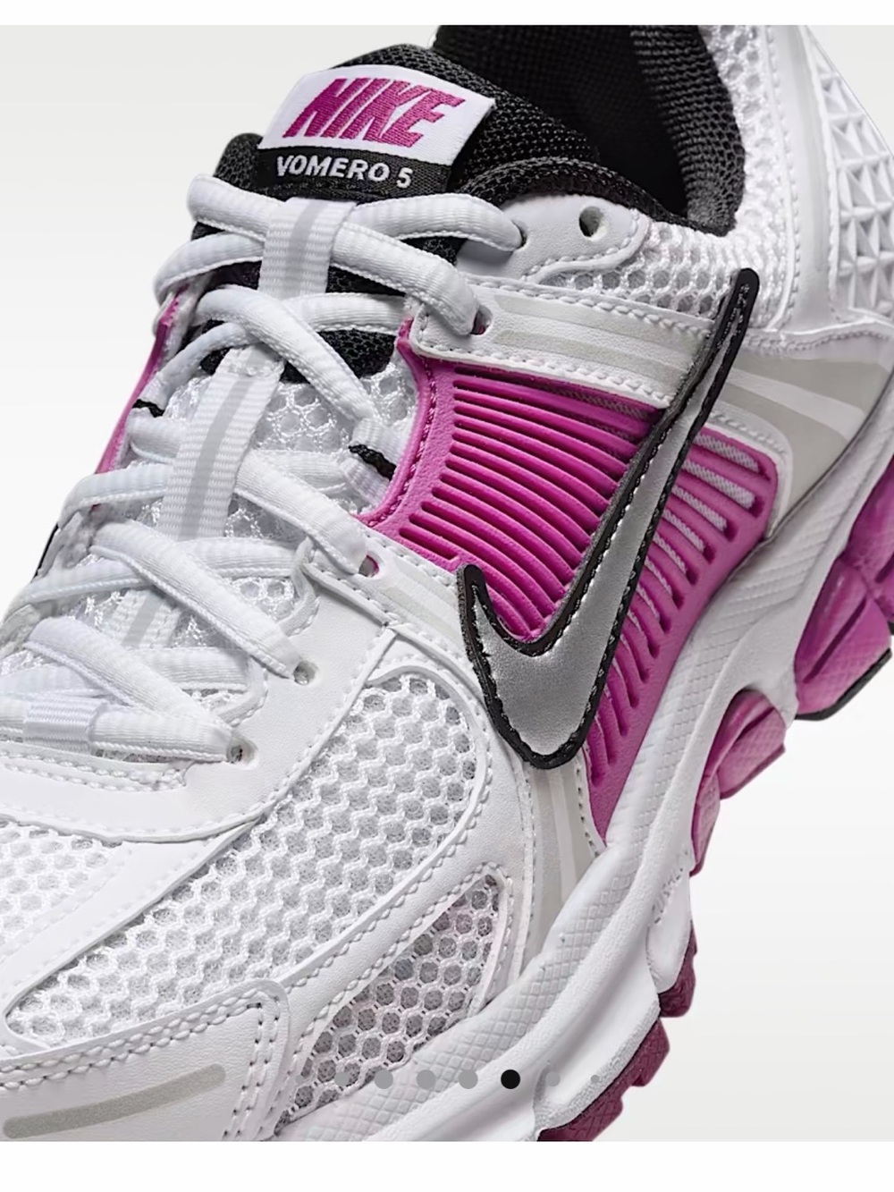 Nike Women's Running Shoes White and Pink 7Y